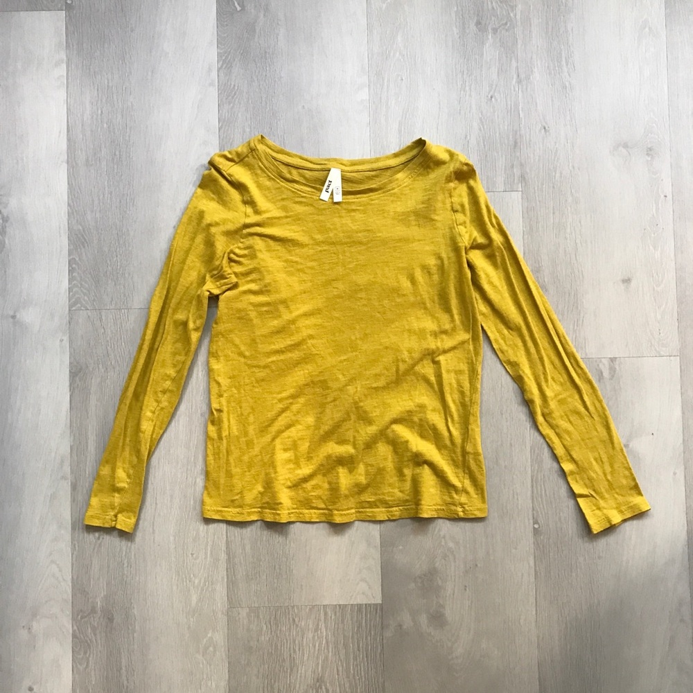 PACT LONG SLEEVE BOAT NECK LONG SLEEVE ORGANIC COTTON BASIC BLANK WOMENS M